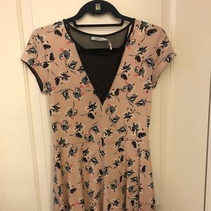 Kimchi Blue Floral and Mesh skater dress